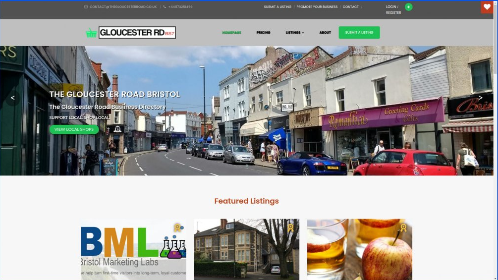 Recent Projects: The Gloucester Road Business Directory